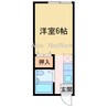 パナハイツカワサキ 1Kの間取り
