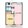 グラッドハウスⅠ・Ⅱ 1LDKの間取り