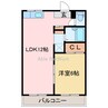 グラッドハウスⅠ・Ⅱ 1LDKの間取り
