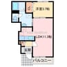 グレイス 1LDKの間取り
