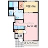 グレイス 1LDKの間取り