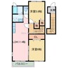カルトナージュ 2LDKの間取り