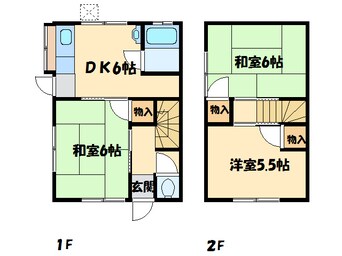 間取図 西喜光地町6-23　貸家