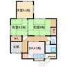 政枝町1-3-43貸家 3DKの間取り