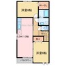 笑顔館 2LDKの間取り