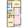 笑顔館 2LDKの間取り