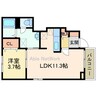 リヴェールＶ 1LDKの間取り