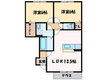 間取図 クレールメゾンC棟