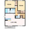 クレールメゾンC棟 2LDKの間取り