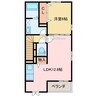 ノーブルK・M 1LDKの間取り