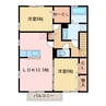デミコリーヌ 2LDKの間取り