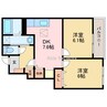 シュウ・レミングＣ 2DKの間取り