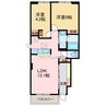 モンテ　マードレⅠ 2LDKの間取り