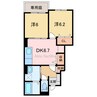クレメントＡ・Ｂ 2DKの間取り