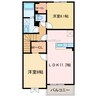 セリーヌ 2LDKの間取り
