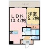 ロイヤルステージ庄内 1LDKの間取り