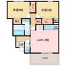 Lilac 2LDKの間取り