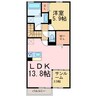 パールリリィ 1LDKの間取り