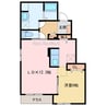 Heart未来政枝 1LDKの間取り