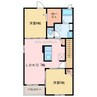 Heart未来政枝 2LDKの間取り