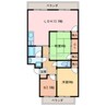 エクシア西条大町 2LDK+Sの間取り