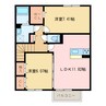 D-room桜木 2LDKの間取り