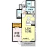 フルール　ドゥ　リリー 1LDKの間取り