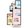 フルール　ドゥ　リリー 1LDKの間取り