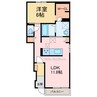 ハッピー上原タウン 1LDKの間取り