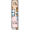 ブリーズヒル国領Ｋ 1LDKの間取り