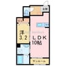 サンリット・エンゼルＡ 1LDKの間取り