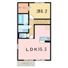 アゼリア 1LDKの間取り