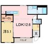 セゾン 1LDKの間取り