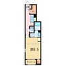 マリオ中村Ａ 1Kの間取り