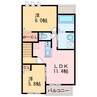ネオ・クレメントⅡ 2LDKの間取り