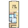 シンプルN 1Kの間取り