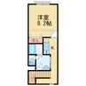 シンプルN 1Kの間取り