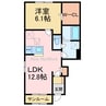 メゾンリヴィエールM 1LDKの間取り