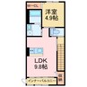 グランドコートN 1LDKの間取り