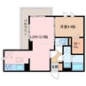 アサヒパレス久保田　A 1LDKの間取り