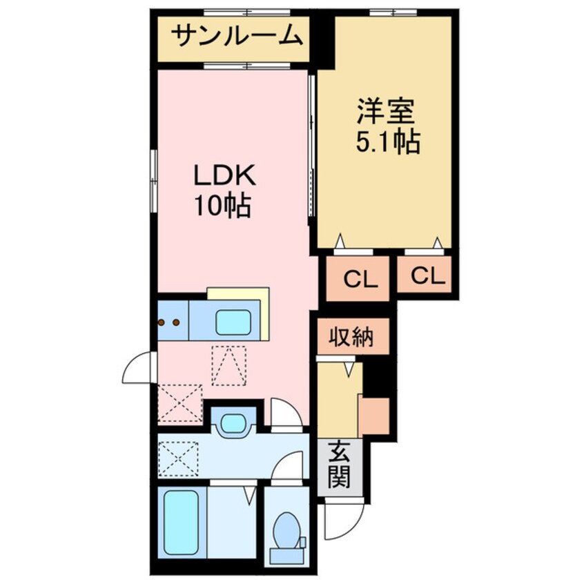 間取図 グラシオッソ坂井Ⅰ