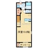 グラシオッソ坂井Ⅲ 1Rの間取り