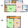 東雲町2丁目10-11貸家 3DKの間取り