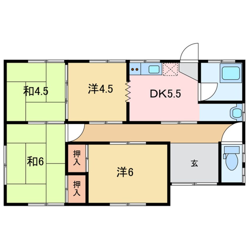 間取図 久保田町3丁目5-9貸家