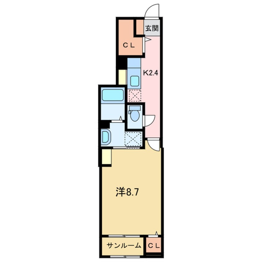 間取図 クラール松原町B