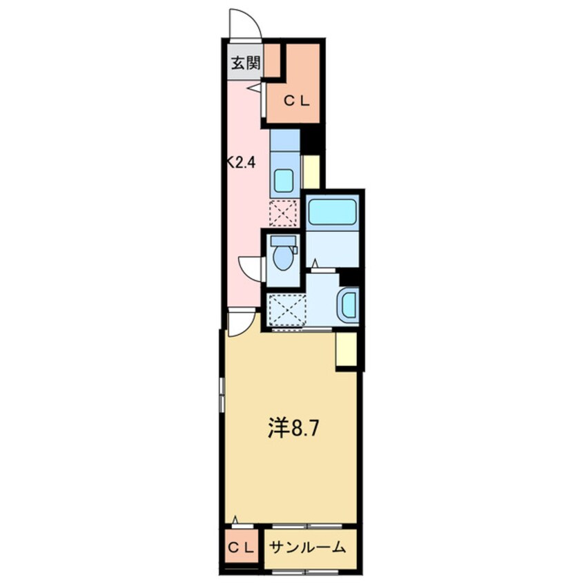 間取図 クラール松原町B