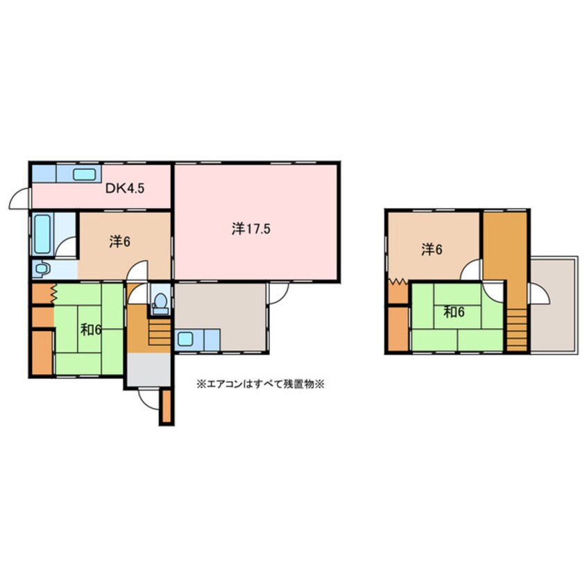 間取図 平形町6-7貸家