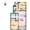 サントゥ 2LDKの間取り