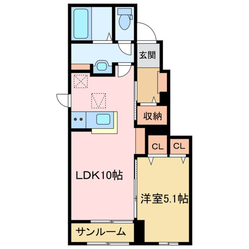 間取図 ロカルモラン　A