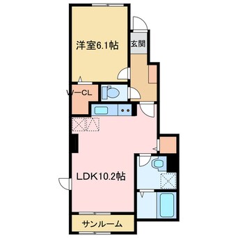 間取図 ロカルモラン　B